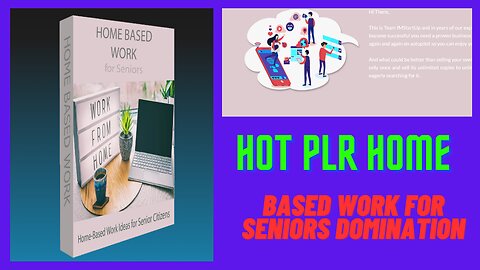 HOT PLR Home-Based Work For Seniors Domination