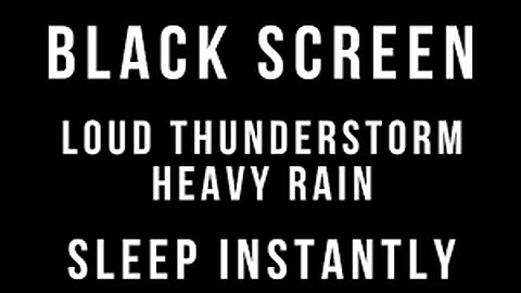 HEAVY RAIN and THUNDER Sounds for Sleeping - 3 Hours BLACK SCREEN - Thunderstorm | Sleep | Study