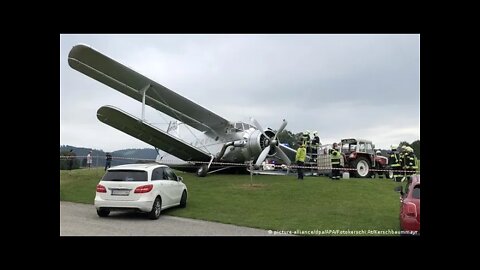 World's Largest Bi-Plane Crashes on Landing