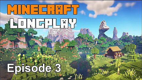 Minecraft Longplay Episode 3 - Starting a Farm, Branch Mining, and Adding Details (No Commentary)
