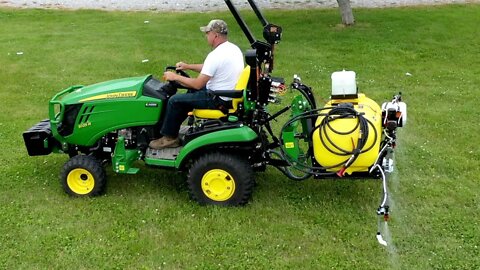 DIY Lawn Weed Control! John Deere 60 gallon Tractor PTO Sprayer!