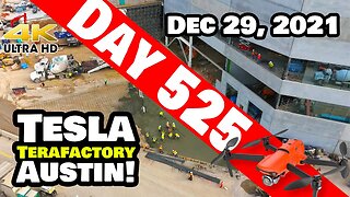 Tesla Gigafactory Austin 4K Day 525 - 12/29/21 - Tesla Texas - HUGE CONCRETE POURS AT GIGA TEXAS!