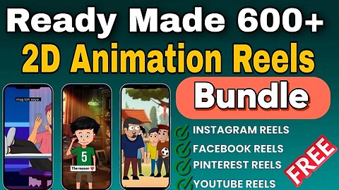Ready Made 600+ 2d Animation Free Hindi Reel Bundle | Free Reel Bundle | YouTube Shorts Bundle 2023