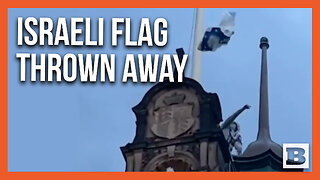 Anti-Israel Protester Removes Israeli Flag from UK Town Hall, Replaces It with Palestinian Flag