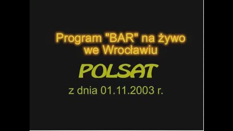 HIPNOZA - SPOTKANIE Z UCZESTNIKAMI PROGRAMU ''BAR'' - TERAPIA/2003©TV - IMAGO