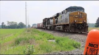 CSX Q215 Autorack/Freight Train from Bascom, Ohio June 13, 2021