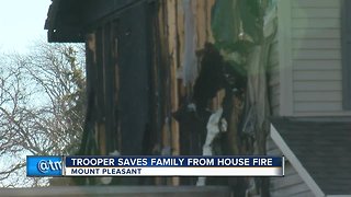 Trooper saves family from house fire in Mount Pleasant