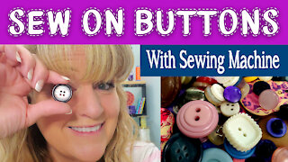 How to Sew a Button On by Sewing Machine