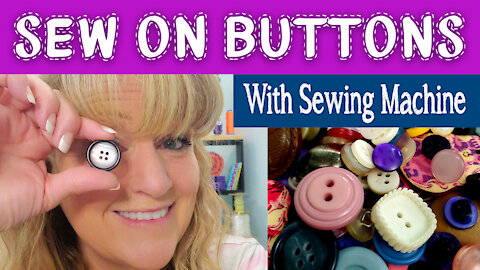 How to Sew a Button On by Sewing Machine