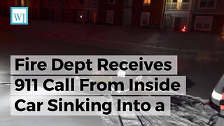 Fire Dept Receives 911 Call From Inside Car Sinking Into a Frozen Pond, Know Exactly What to Do