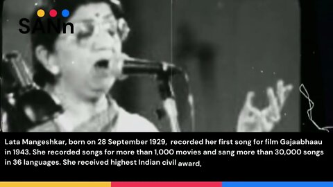 Legendary singer Lata Mangeshkar passes away