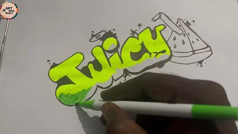 🥰JUICY’ graffiti drawing video ✍️ please subscribe to my channel guys 👉🏻🔥