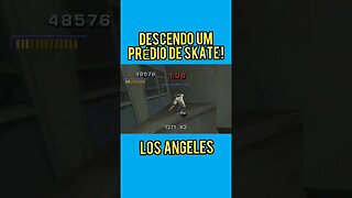 Descendo um prédio de skate