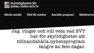 Jag ringer upp myndigheten för press, radio och tv.