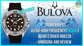 Fantastic Budget Diver! | Bulova Sea King 300m UHF 262kHz Quartz Diver 96B228 Unbox & Review