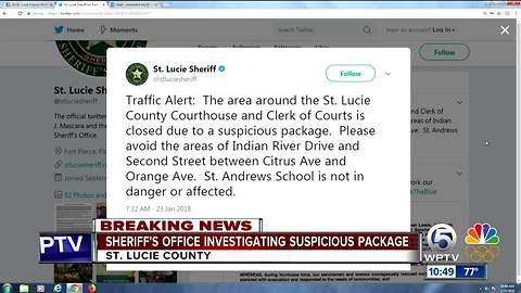 Suspicious package at St. Lucie Clerk's Office