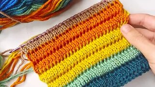 🧶Super Easy Tunisian Crochet Baby Blanket For Beginners