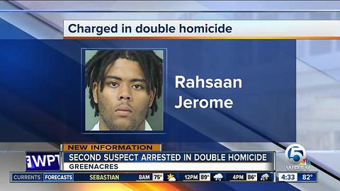2nd suspect charged in Greenacres double homicide