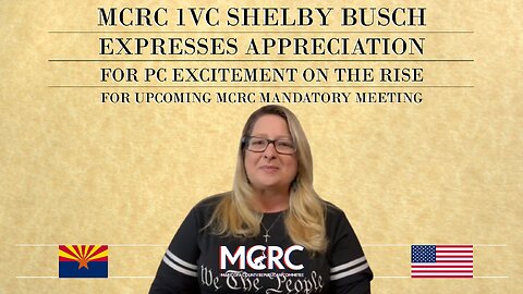 MCRC 1VC Shelby Busch Appreciation for PC Excitement on the Rise for Upcoming MCRC Mandatory Meeting