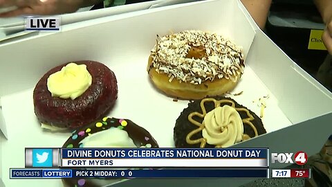 Divine Donuts in Fort Myers Celebrates National Donut Day - 7am live report