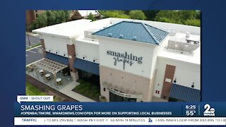 Smashing Grapes in Annapolis says "We're Open Baltimore!"