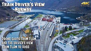 4K CABVIEW: Drone Shots and driver's view from Flåm to Voss