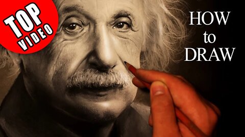 How to draw a realistic Einstein (Guyton Charcoal Method)