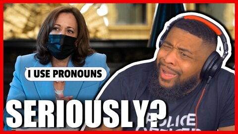 Kamala Harris INTRODUCES Herself with Pronouns and Her Blue Suit