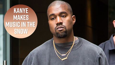 Kanye West is working on new music at a ski resort