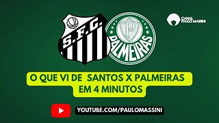 SANTOS 0X0 PALMEIRAS EM 4 MINUTOS.