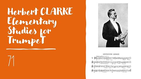 [TRUMPET METHOD] CLARKE Elementary Studies for Trumpet 71
