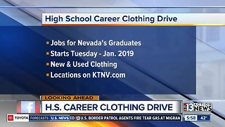 High school career clothing drive