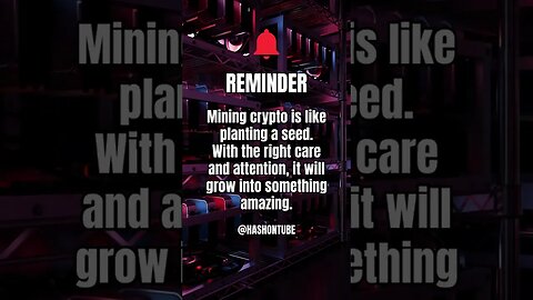 Mining Crypto Like Planting Seeds #crypto #shorts