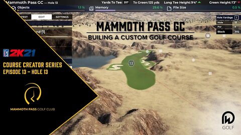 PGA Tour 2k21 Course Designer | Mammoth Pass GC - Hole 13 Design | DW Golf Co