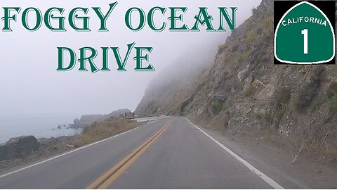 Foggy California Coastline on Route 1