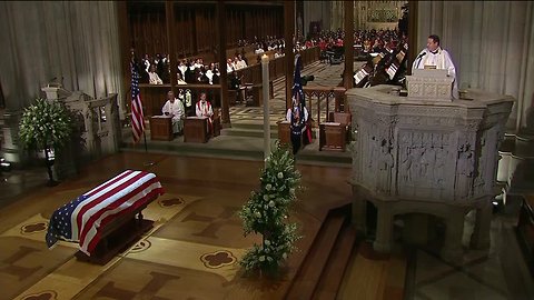 Rev. Dr. Russell Levenson Jr. delivers final homily to President George H.W. Bush