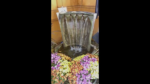 Water Fall Fountain flowers #fountain #asmrsounds#asmr #fyp