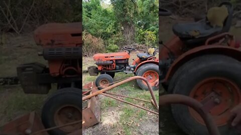 Pickup a 1981 Kabota Lawn Tractor B6100E for $850 with two attachments