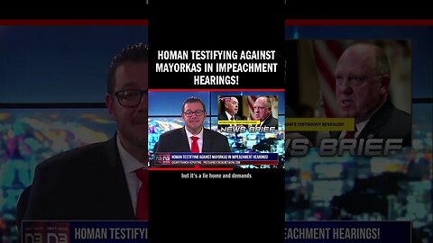 Homan Testifying Against Mayorkas In Impeachment Hearings!