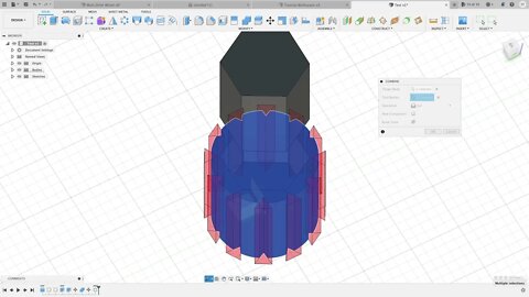 Fusion360 3D Part.17 (Combine). The absolute beginner tutorial help series.
