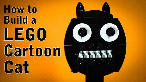 How to Build a Lego Cartoon Cat - Trevor Henderson Creepy Pasta Hostile Cryptid build tutorial