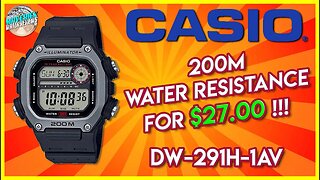 200m for $27.00! | Casio Heavy Duty 200m Quartz DW-291H-1AV Unbox & Review