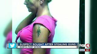 Woman suspected of stealing guns identified