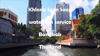 Khlong Saen Saep canal water bus service in Bangkok