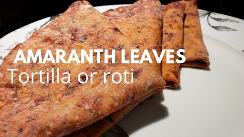 Amaranth leaves tortillas or roti recipes 🤔