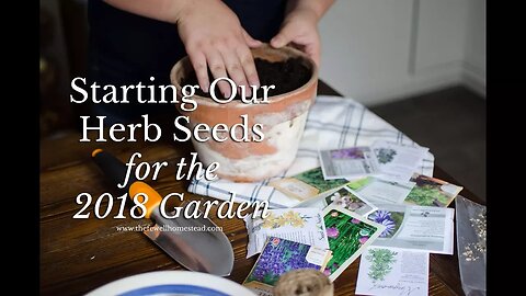 Starting Our Herb Seeds for the 2018 Garden