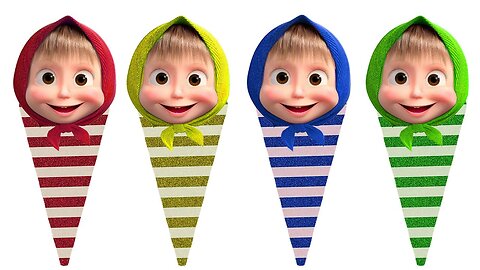 Masha fun Find colour|finding characters/ Bebefinn Joãzinho Cocomelon Kids children masha cone baby