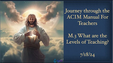 Journey through The Manual For Teachers: M.3. What Are The Levels Of Teaching, 7/18/24