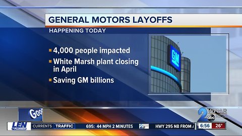 GM: 4,000 laid off workers, Maryland plant closes in April