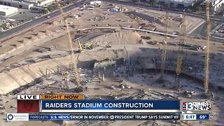 A look at the construction on Raiders stadium